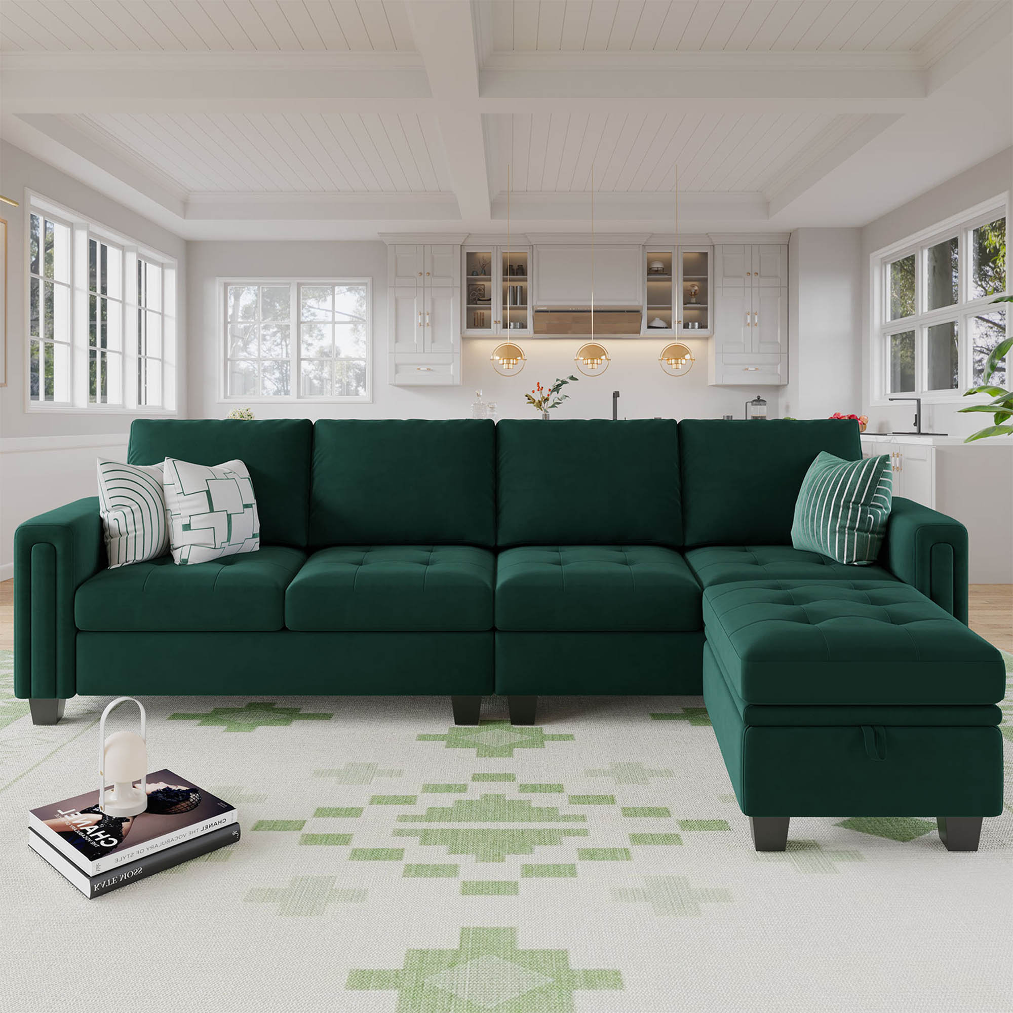 Velvet sectional wayfair discount